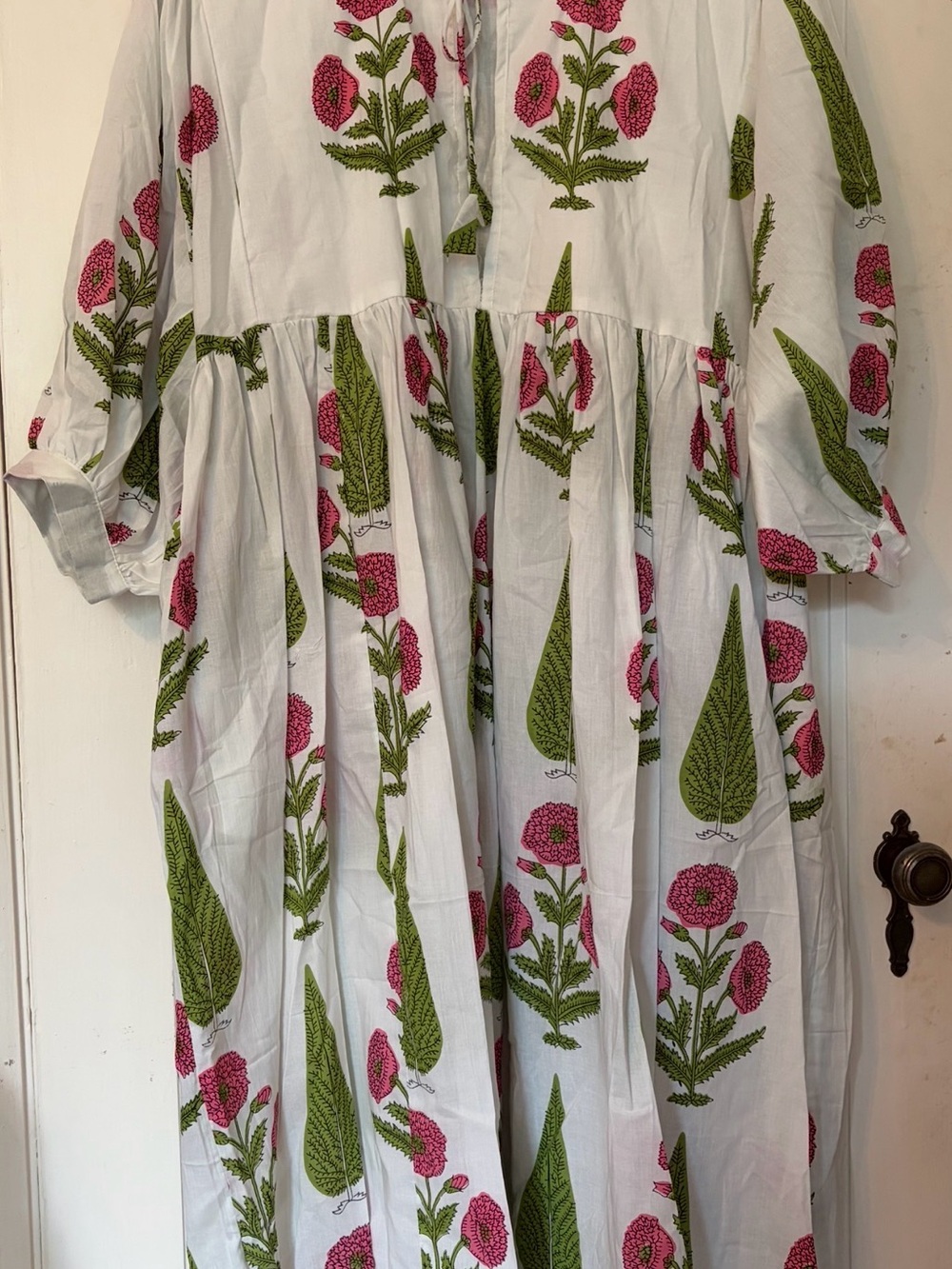 NWT White Floral Cotton Maxi Dress